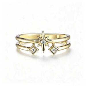 Home Celestial Twin Star Ring