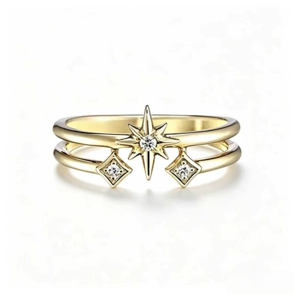 Celestial Twin Star Ring
